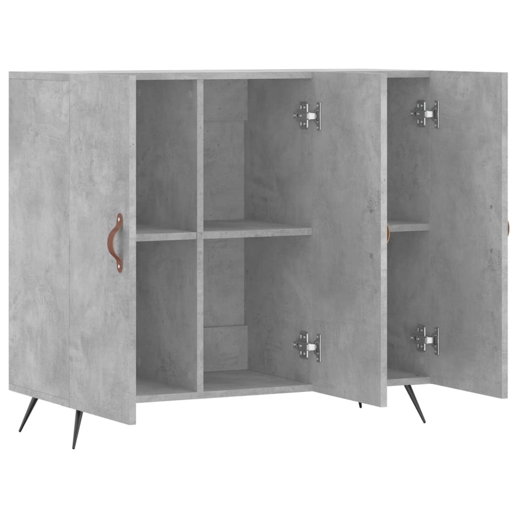 skab 90x34x80 cm konstrueret træ betongrå