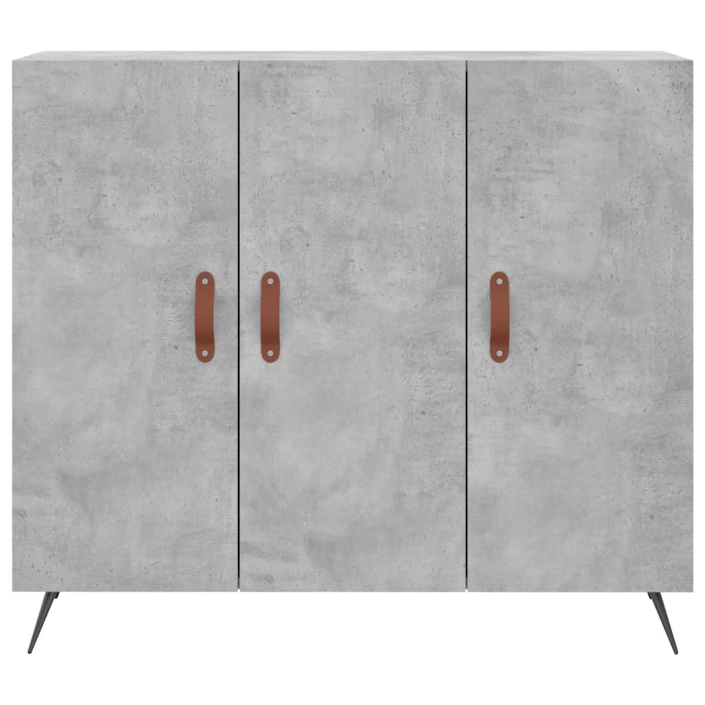 skab 90x34x80 cm konstrueret træ betongrå