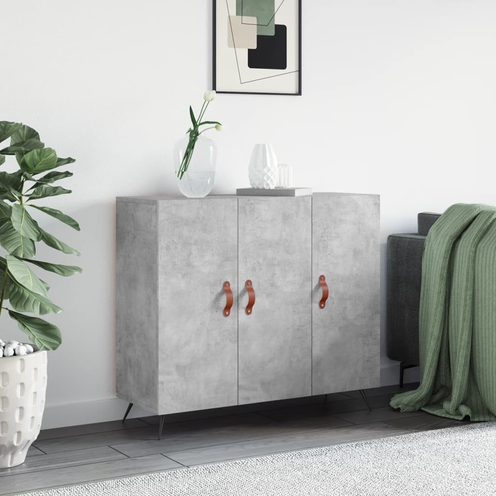 skab 90x34x80 cm konstrueret træ betongrå