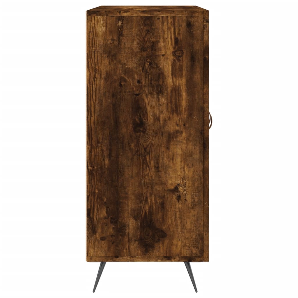 skab 90x34x80 cm konstrueret træ røget egetræsfarve