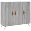 skab 90x34x80 cm konstrueret træ grå sonoma-eg