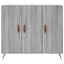 skab 90x34x80 cm konstrueret træ grå sonoma-eg