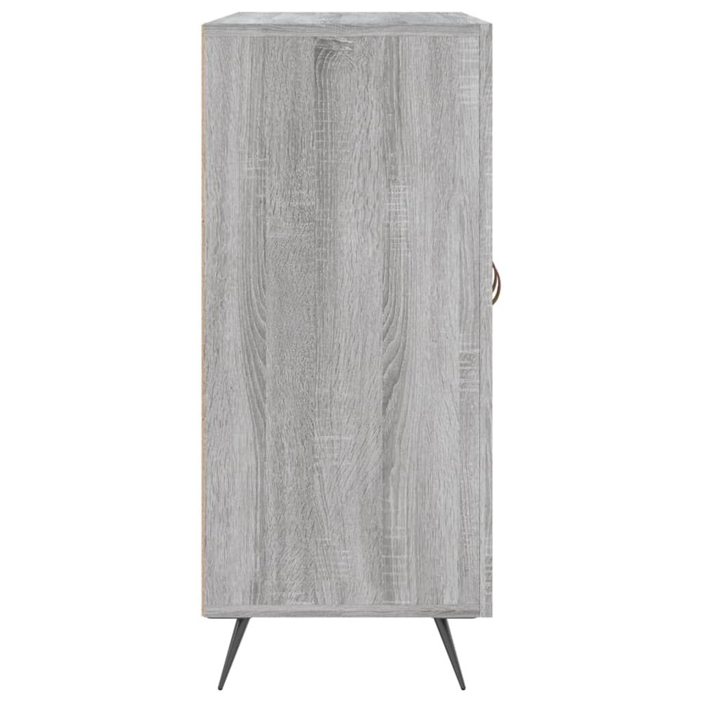 skab 90x34x80 cm konstrueret træ grå sonoma-eg