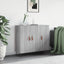 skab 90x34x80 cm konstrueret træ grå sonoma-eg