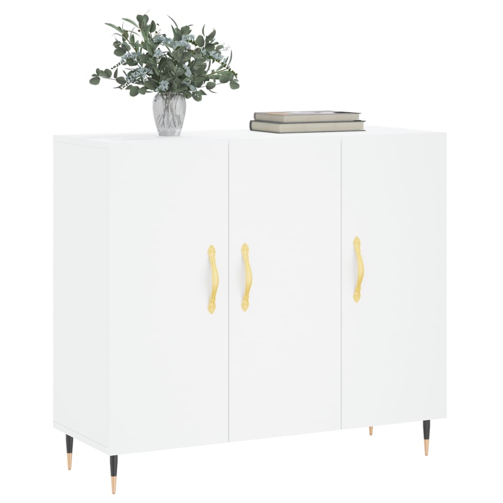skab 90x34x80 cm konstrueret træ hvid
