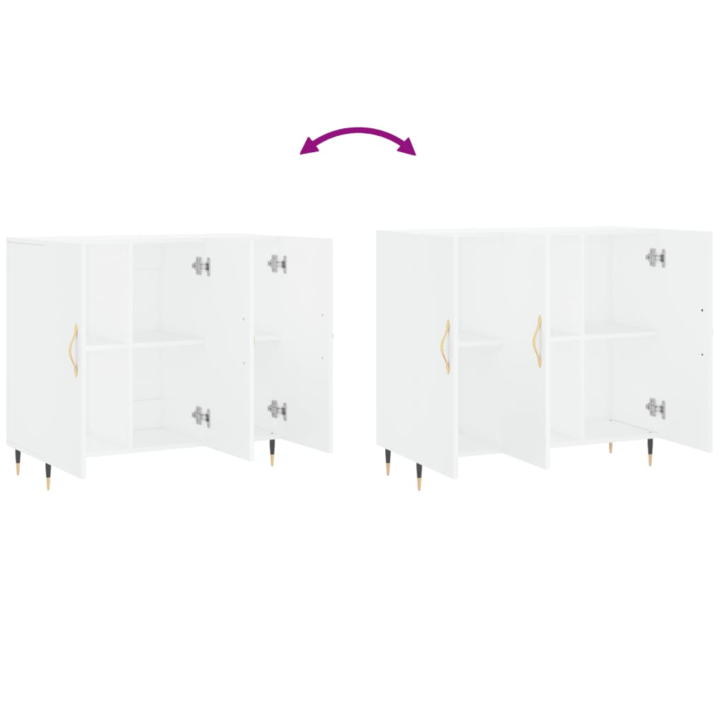 skab 90x34x80 cm konstrueret træ hvid
