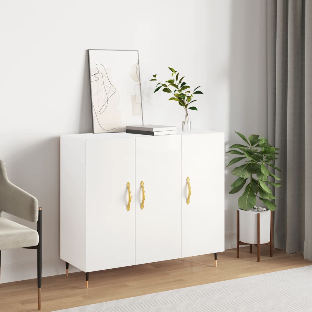 skab 90x34x80 cm konstrueret træ hvid