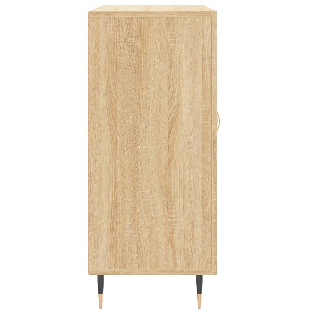 skab 90x34x80 cm konstrueret træ røget egetræsfarve