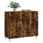 skab 90x34x80 cm konstrueret træ røget egetræsfarve