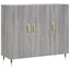 skab 90x34x80 cm konstrueret træ grå sonoma-eg