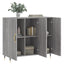 skab 90x34x80 cm konstrueret træ grå sonoma-eg
