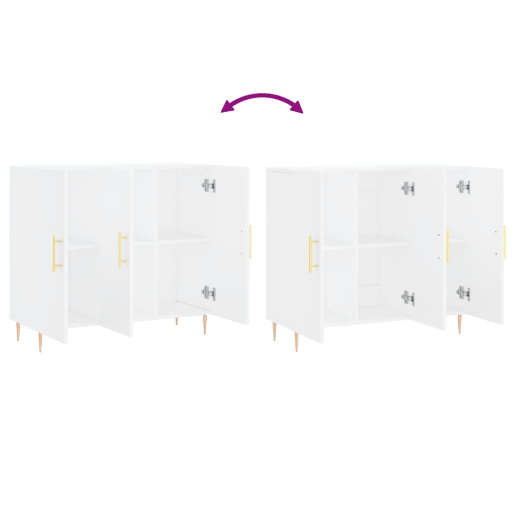 skab 90x34x80 cm konstrueret træ hvid