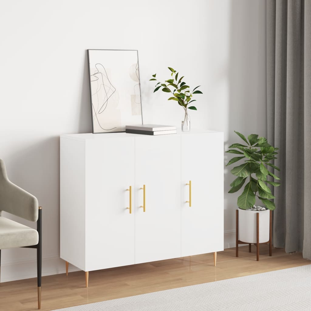 skab 90x34x80 cm konstrueret træ hvid