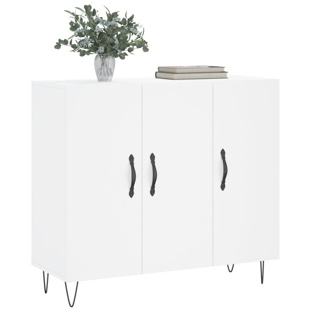 skab 90x34x80 cm konstrueret træ hvid
