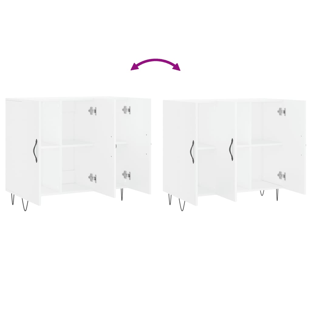 skab 90x34x80 cm konstrueret træ hvid