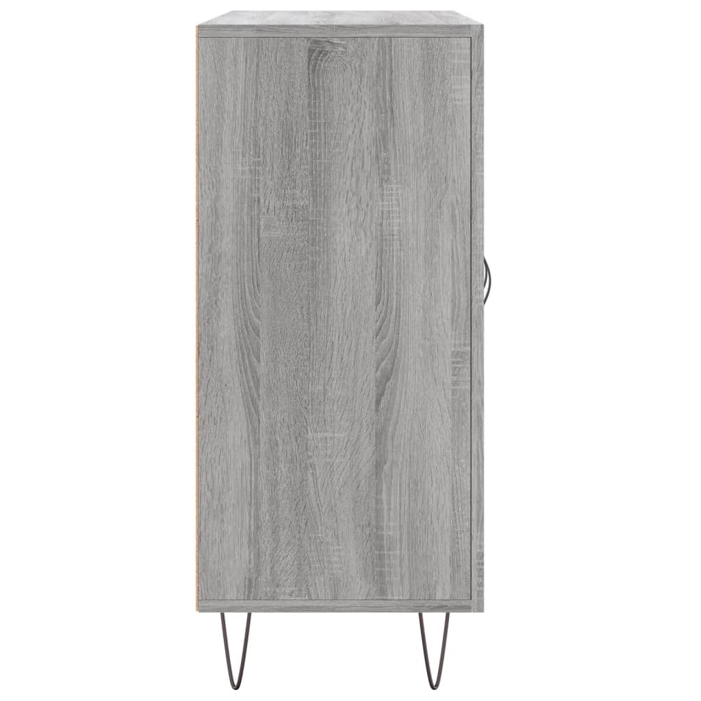 skab 90x34x80 cm konstrueret træ grå sonoma-eg