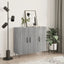 skab 90x34x80 cm konstrueret træ grå sonoma-eg