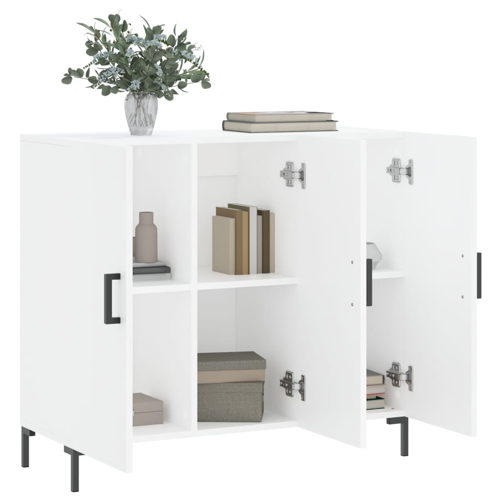 skab 90x34x80 cm konstrueret træ hvid