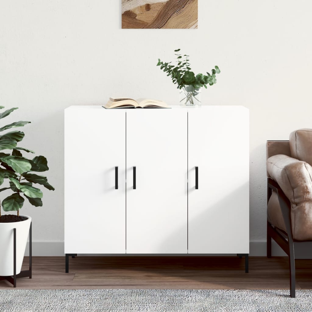 skab 90x34x80 cm konstrueret træ hvid