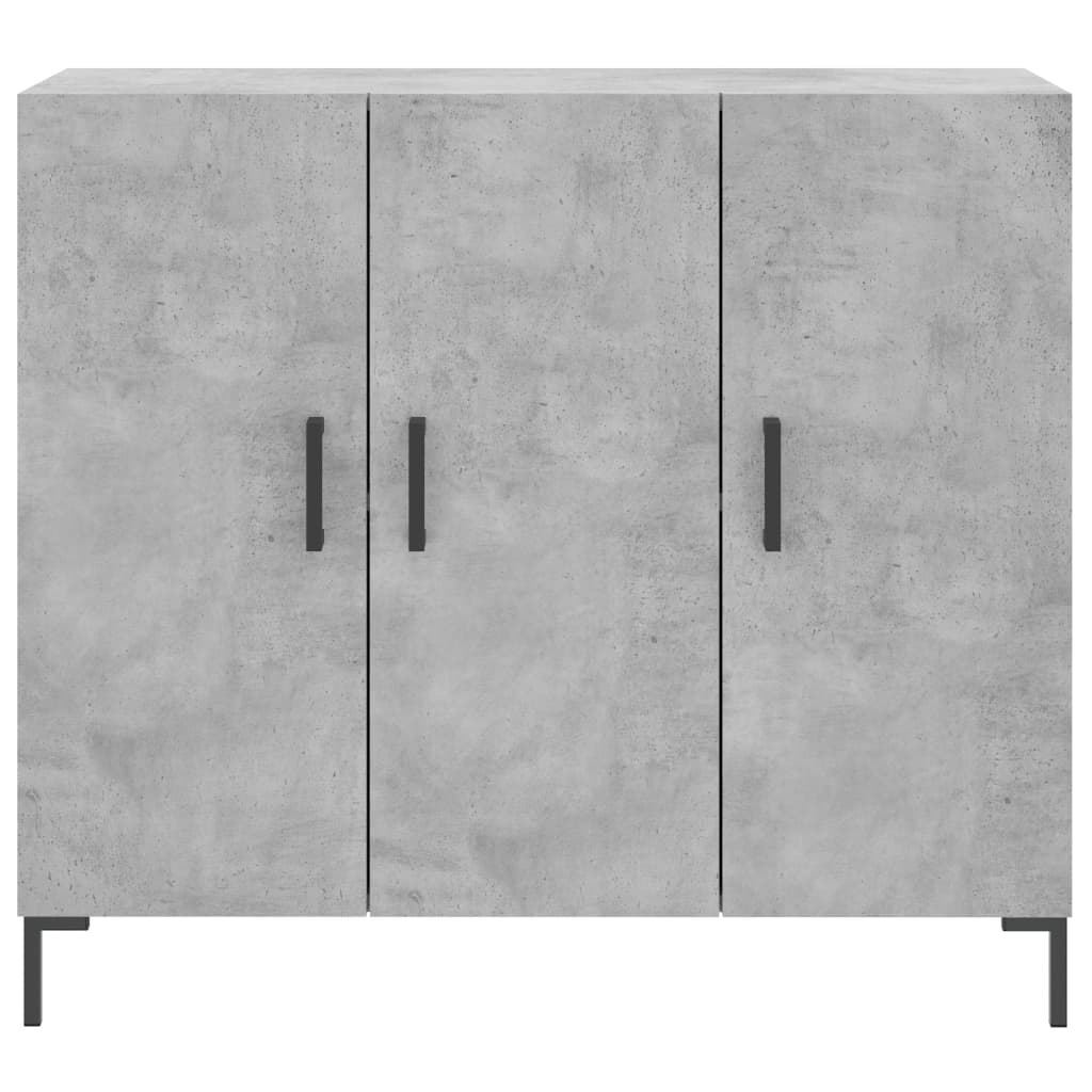 skab 90x34x80 cm konstrueret træ betongrå