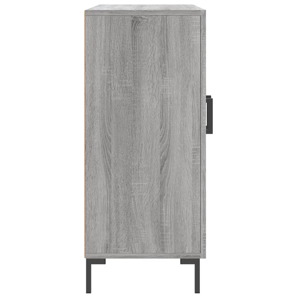 skab 90x34x80 cm konstrueret træ grå sonoma-eg
