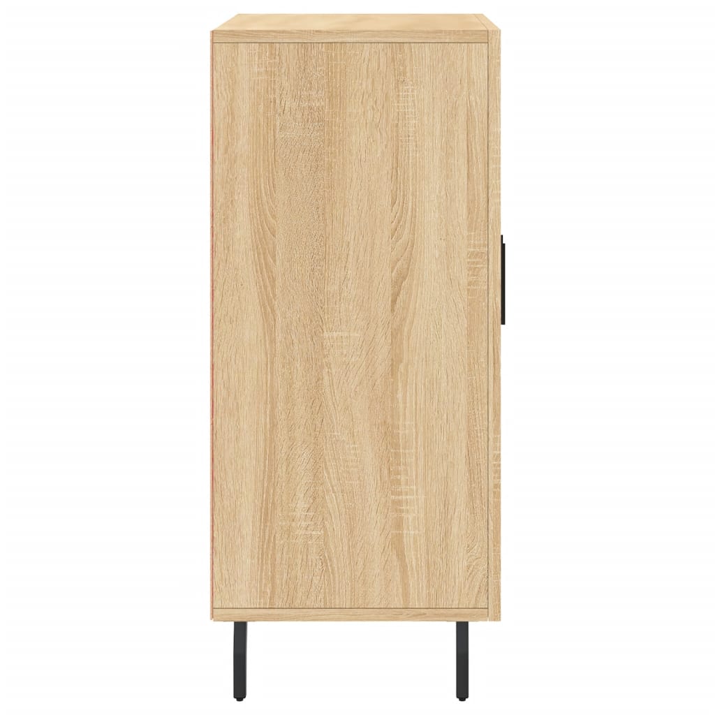 skab 90x34x80 cm konstrueret træ røget egetræsfarve