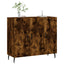skab 90x34x80 cm konstrueret træ røget egetræsfarve