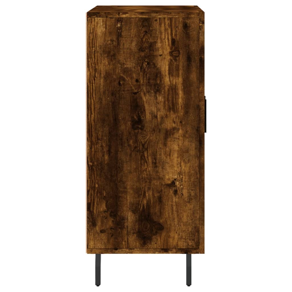 skab 90x34x80 cm konstrueret træ røget egetræsfarve