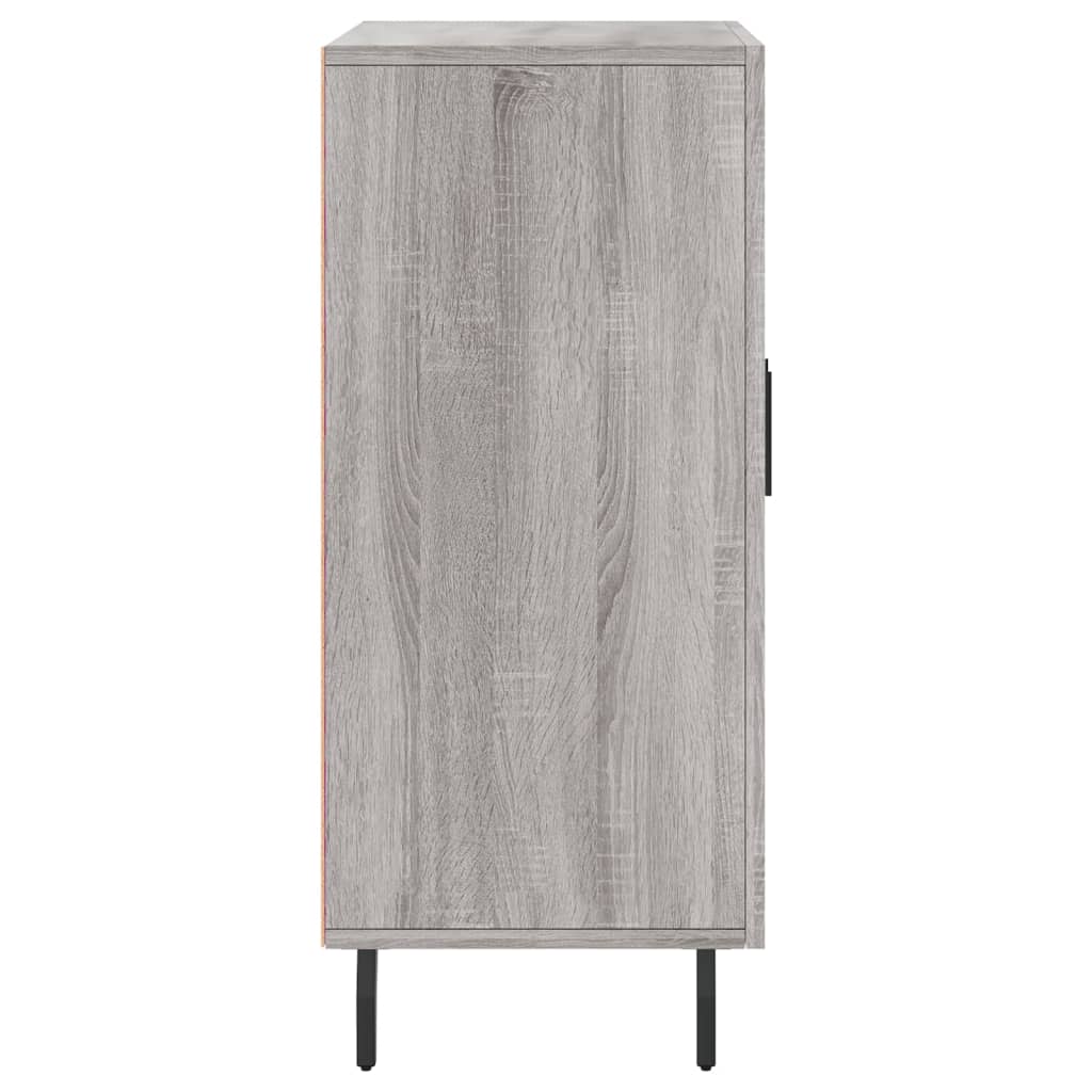 skab 90x34x80 cm konstrueret træ grå sonoma-eg
