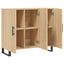 skab 90x34x80 cm konstrueret træ røget egetræsfarve