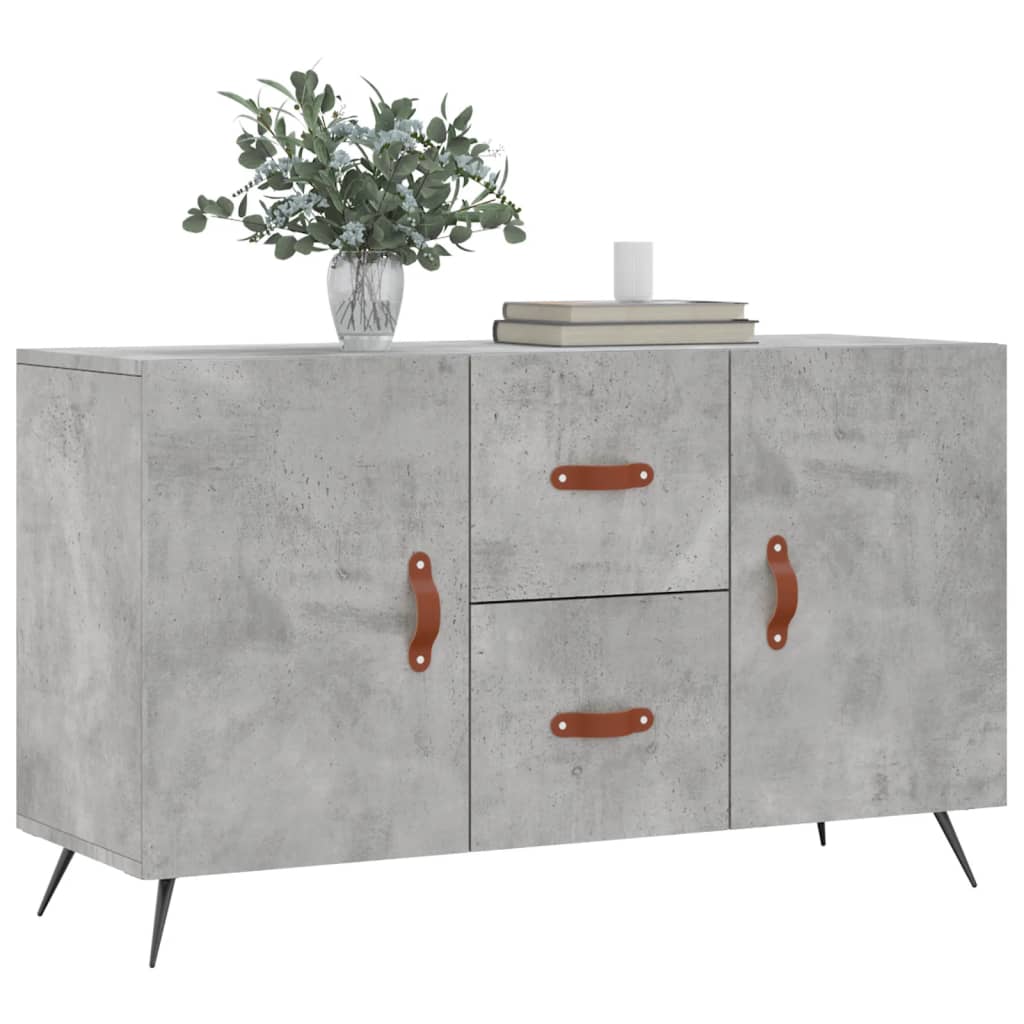 skænk 100x36x60 cm konstrueret træ betongrå