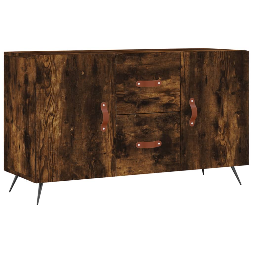 skænk 100x36x60 cm konstrueret træ røget egetræsfarve