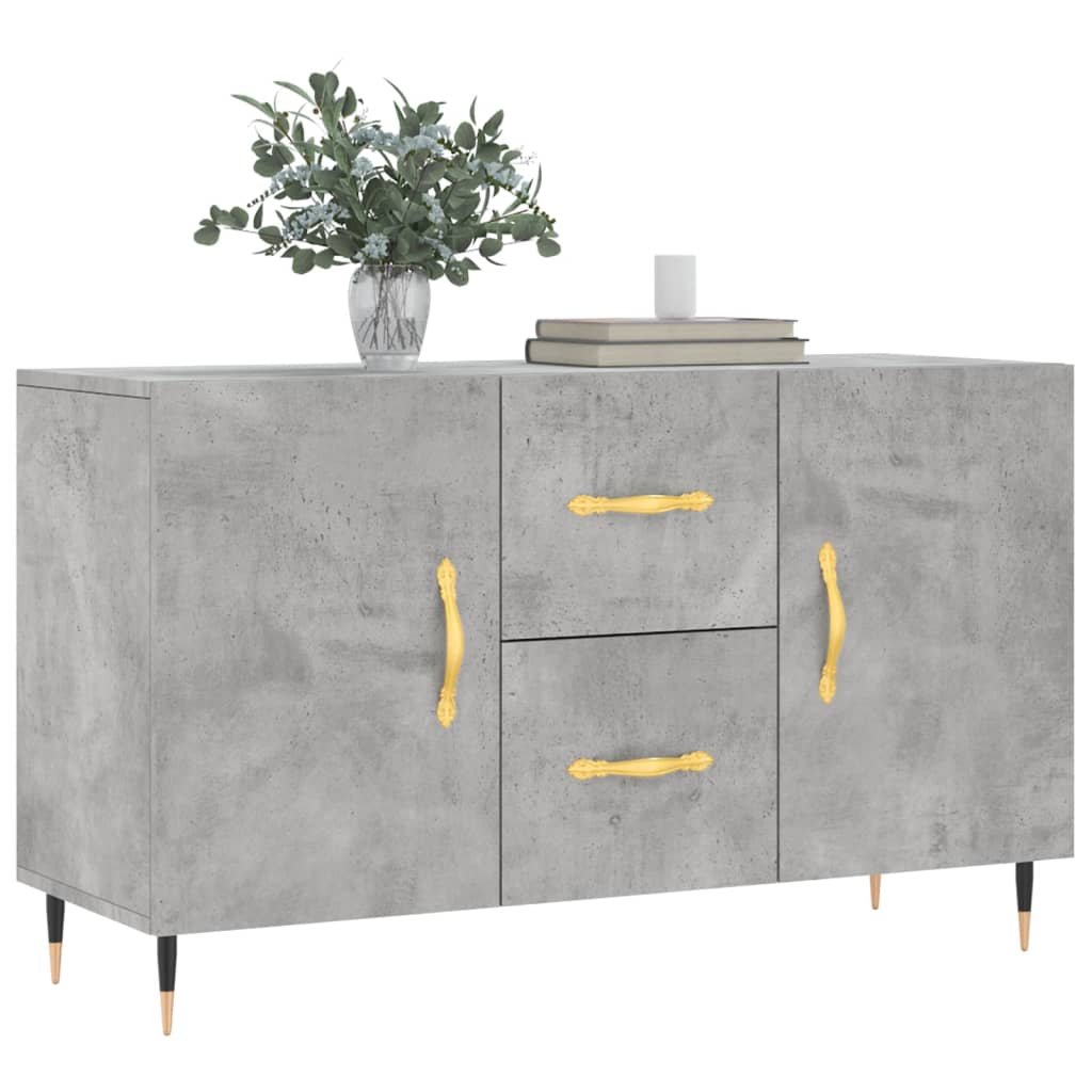 skænk 100x36x60 cm konstrueret træ betongrå