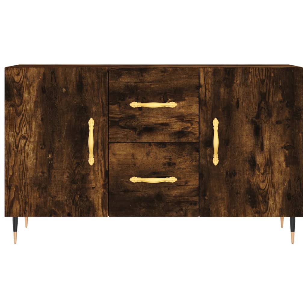 skænk 100x36x60 cm konstrueret træ røget egetræsfarve