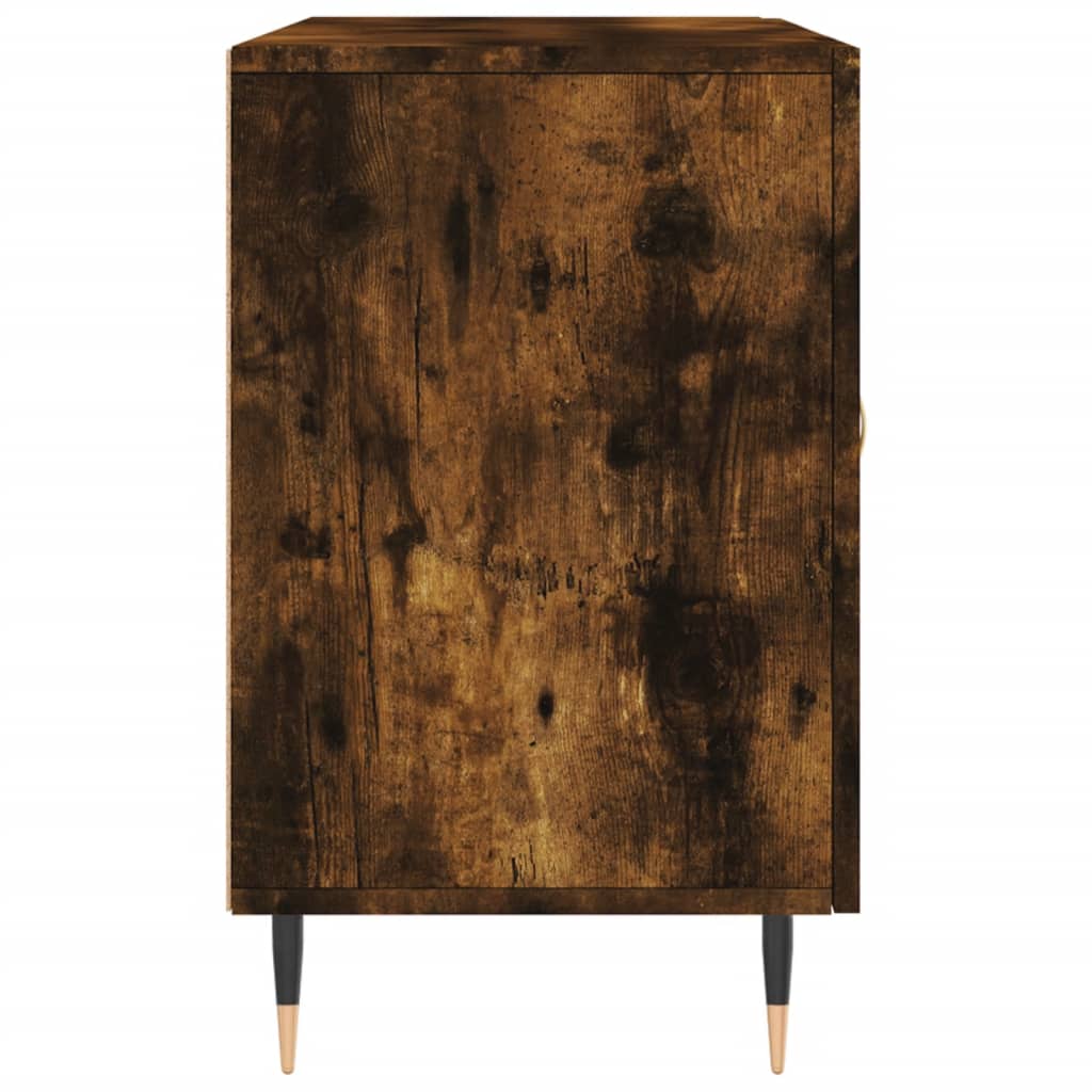 skænk 100x36x60 cm konstrueret træ røget egetræsfarve