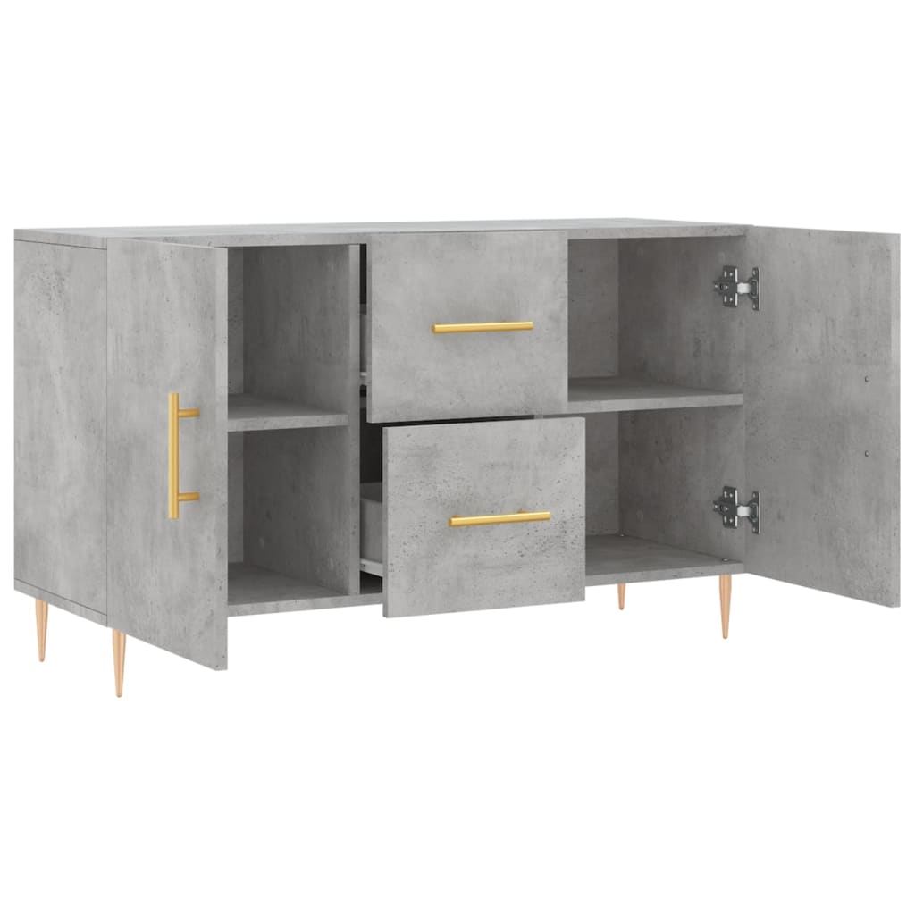 skænk 100x36x60 cm konstrueret træ betongrå