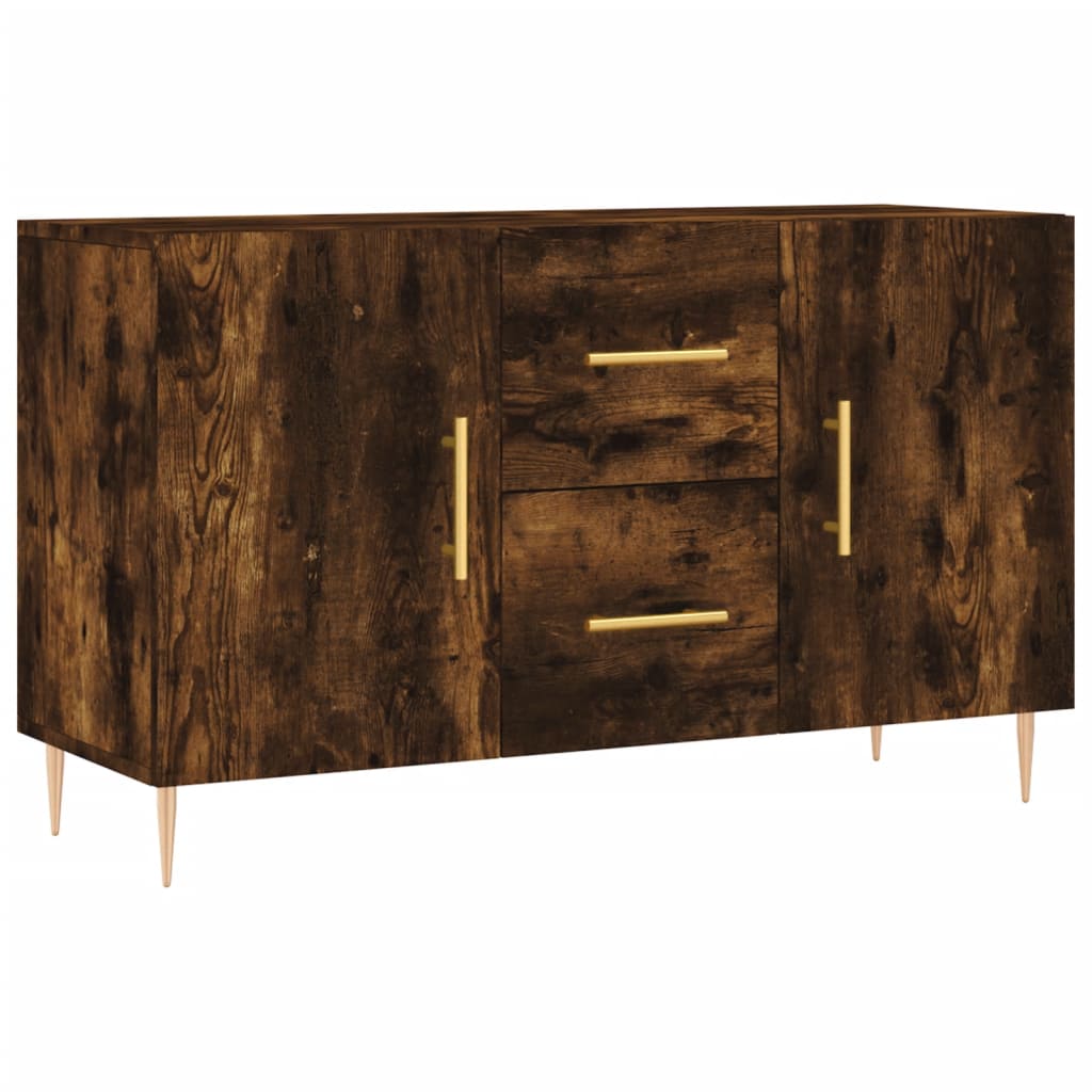 skænk 100x36x60 cm konstrueret træ røget egetræsfarve