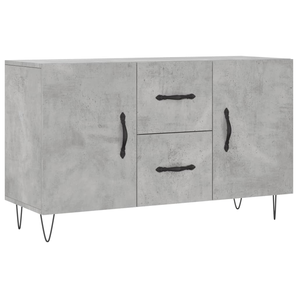 skænk 100x36x60 cm konstrueret træ betongrå