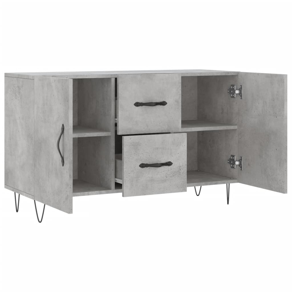 skænk 100x36x60 cm konstrueret træ betongrå
