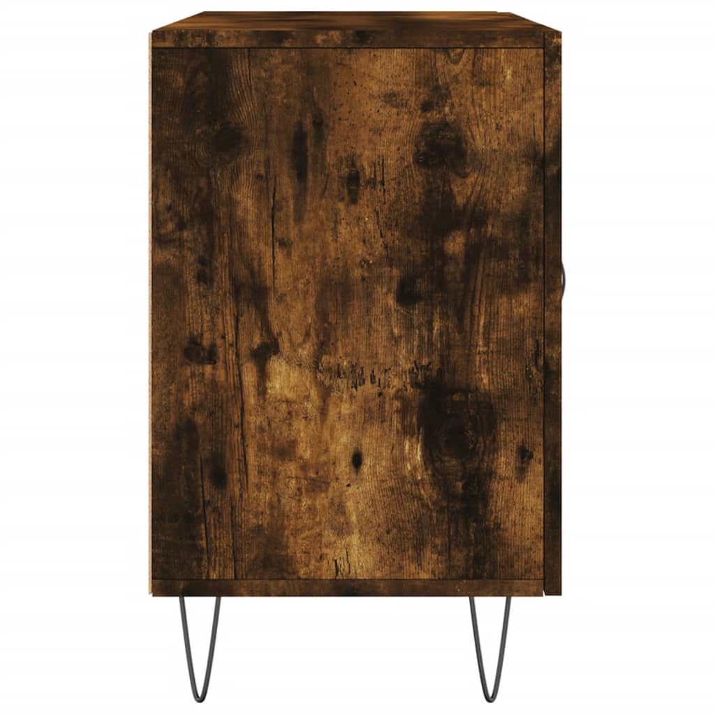 skænk 100x36x60 cm konstrueret træ røget egetræsfarve