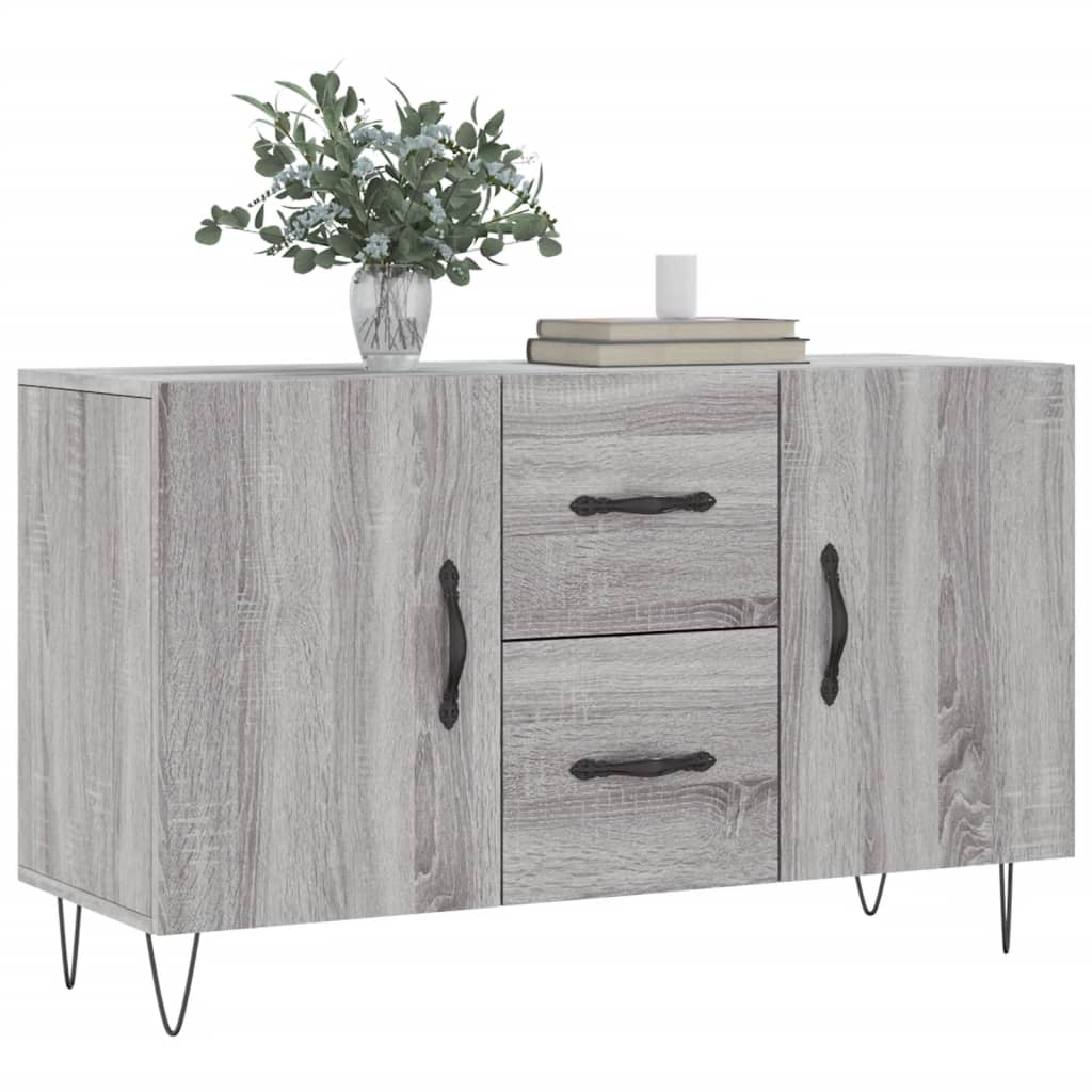 skænk 100x36x60 cm konstrueret træ grå sonoma-eg