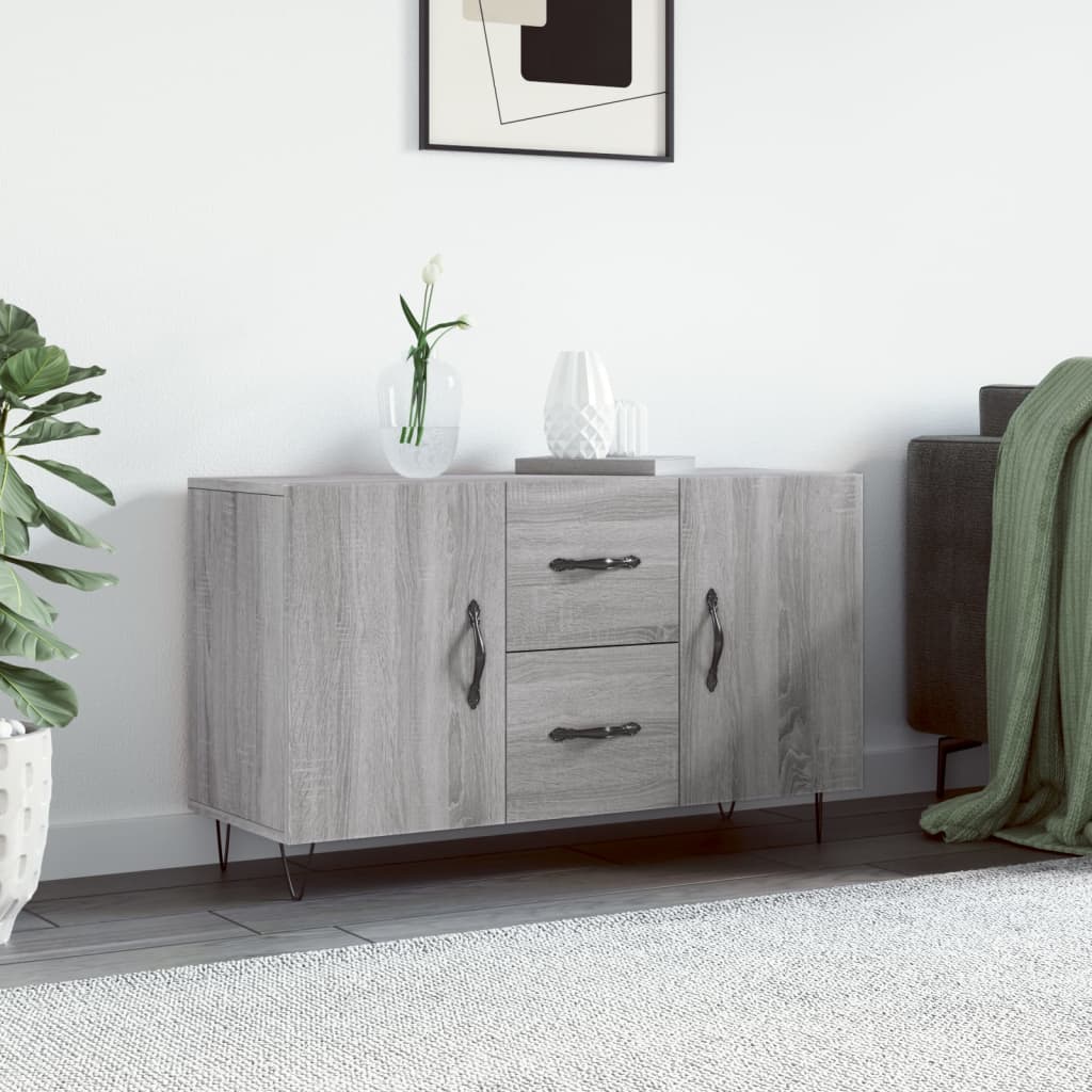 skænk 100x36x60 cm konstrueret træ grå sonoma-eg