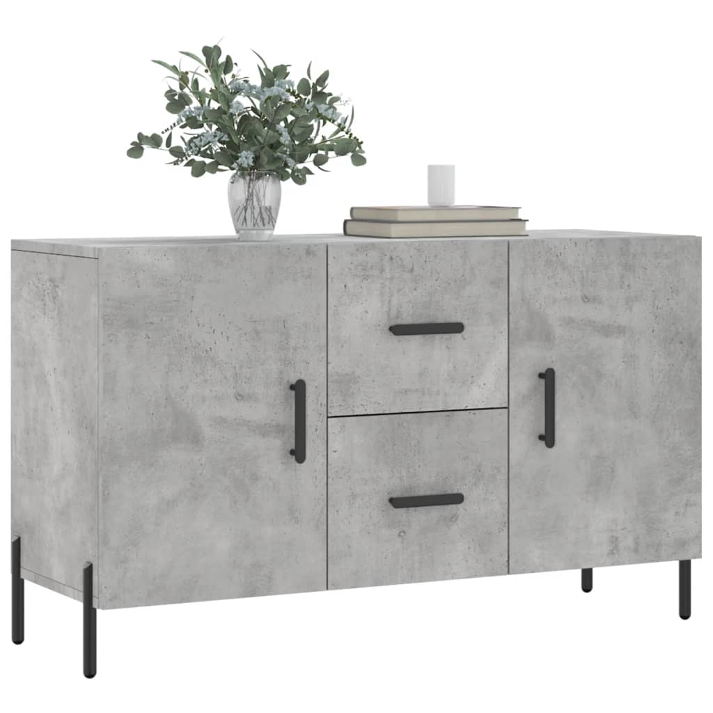 skænk 100x36x60 cm konstrueret træ betongrå