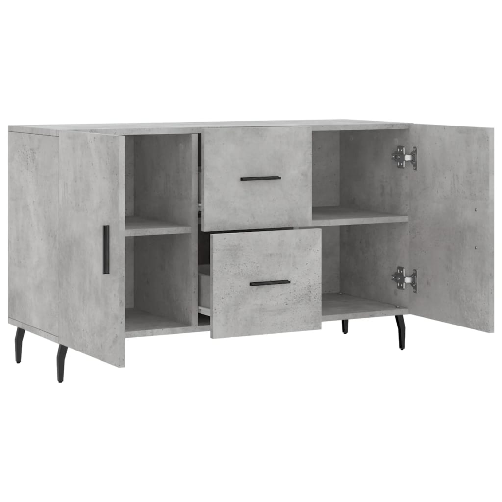 skænk 100x36x60 cm konstrueret træ betongrå