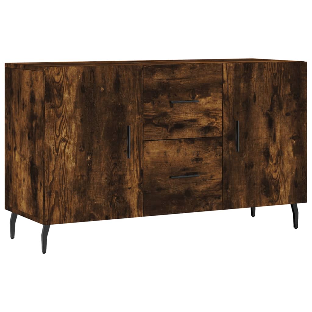 skænk 100x36x60 cm konstrueret træ røget egetræsfarve