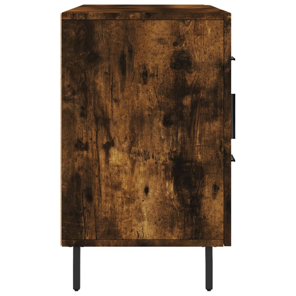 skænk 100x36x60 cm konstrueret træ røget egetræsfarve