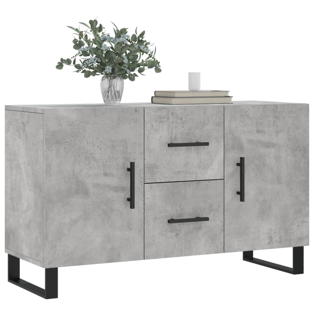 skænk 100x36x60 cm konstrueret træ betongrå