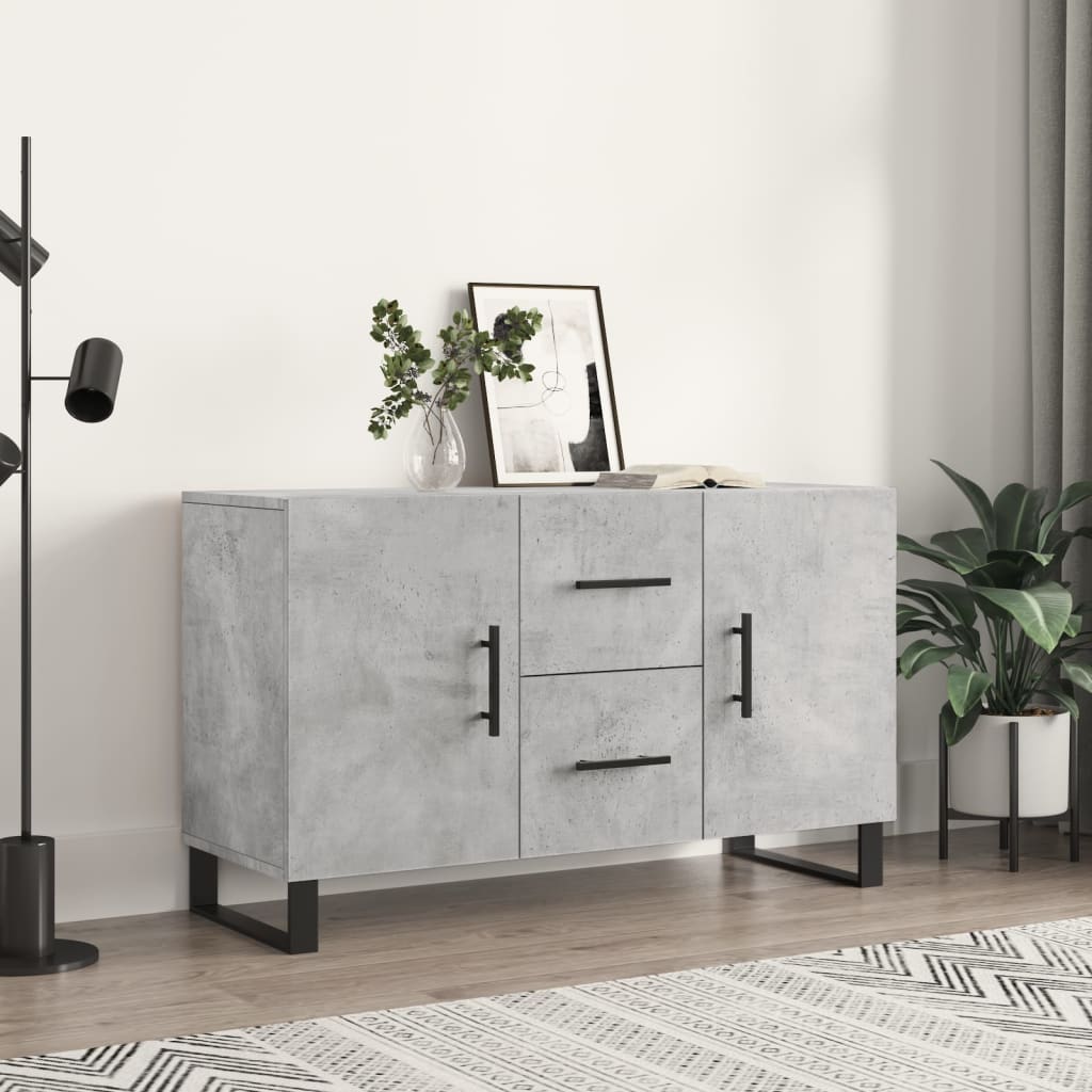 skænk 100x36x60 cm konstrueret træ betongrå