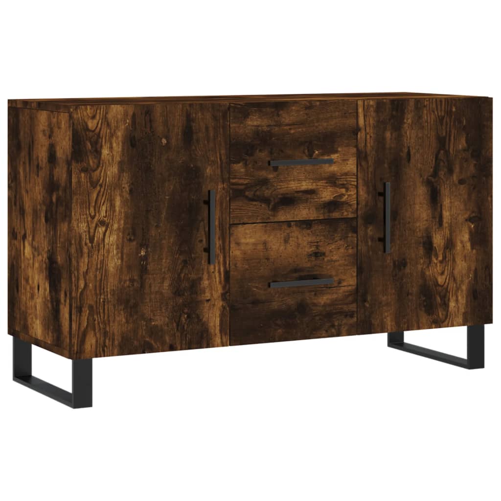skænk 100x36x60 cm konstrueret træ røget egetræsfarve