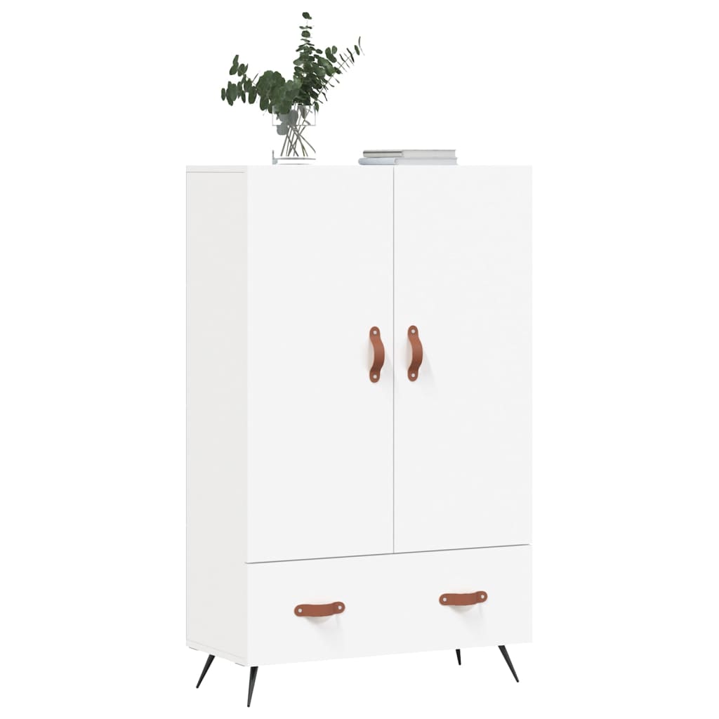 skab 69,5x31x115 cm konstrueret træ hvid